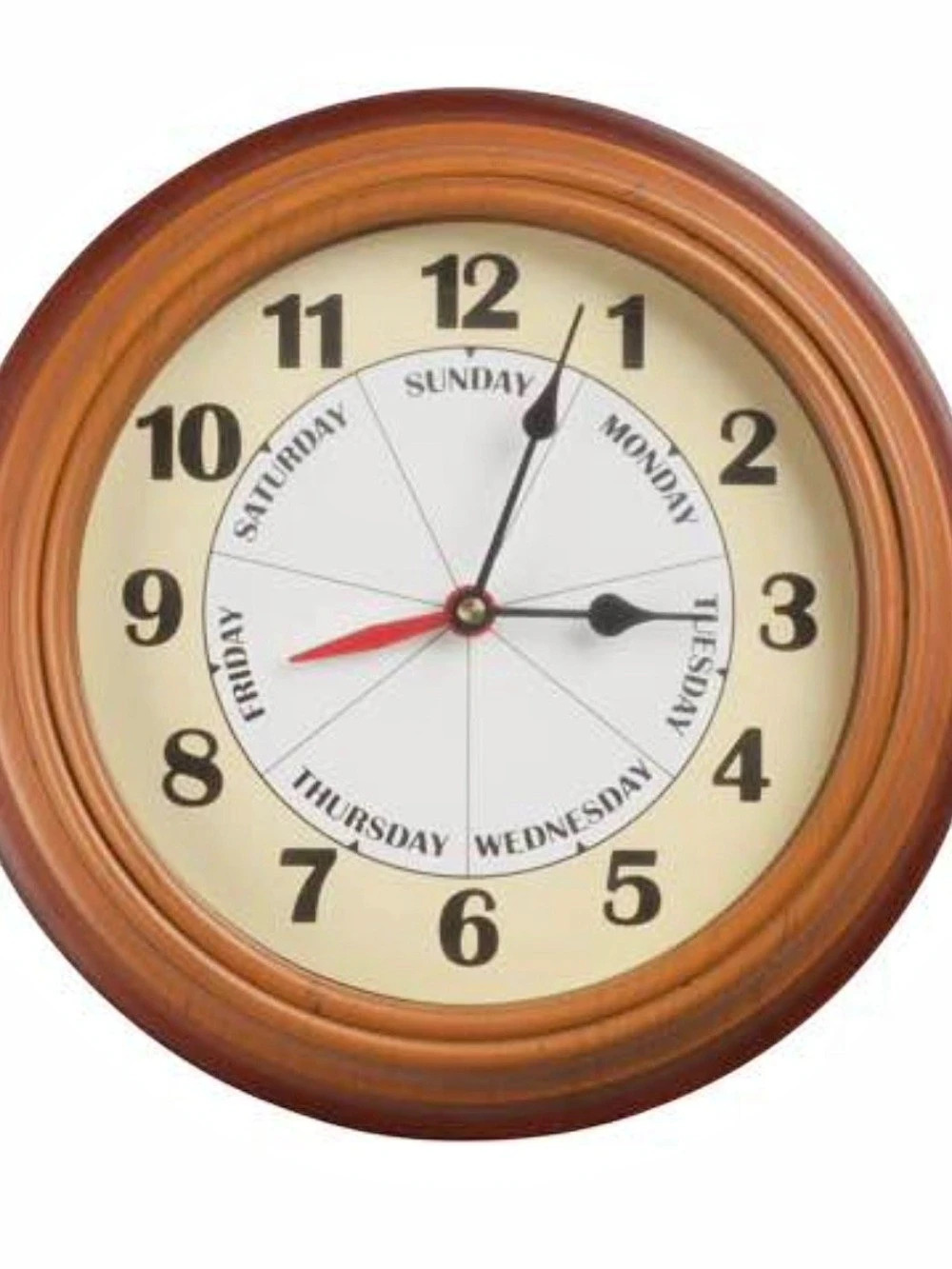 Bulova Daily Time Wall Clock C4804 Brown & Cream NWT